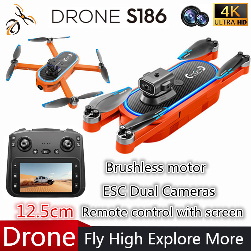 Drone Gimbal 2 Axis - 2025 S186 Drone profesional 4K HD