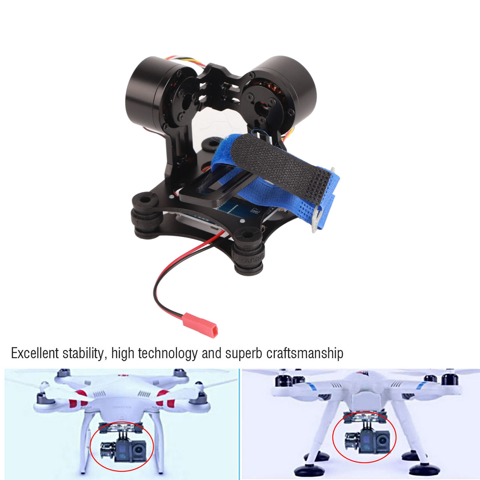 Drone Gimbal For Gopro - Gimbal de Cámara sin Escobillas, Placa