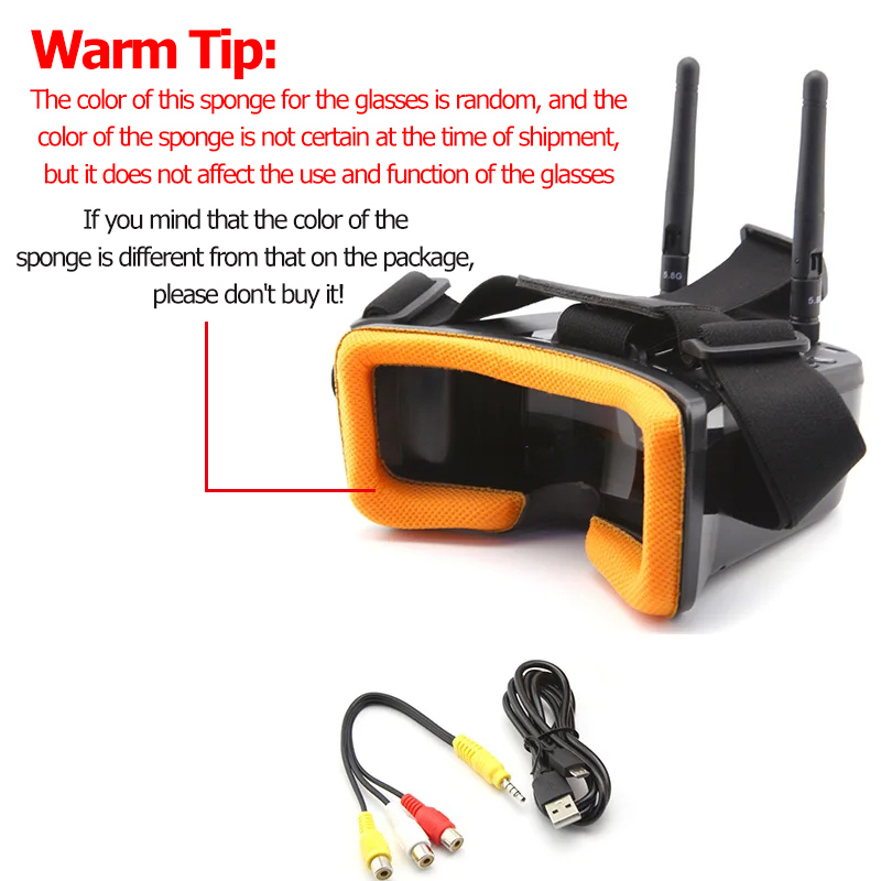 Gafas de vídeo VR009 FPV, pant - Drone Gimbal Controller reseña y precio